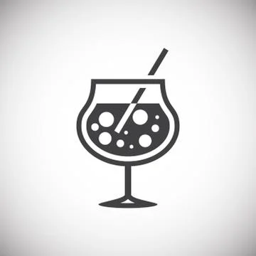 Cocktail related icon on background for graphic and web design. Simple Stock-Illustration