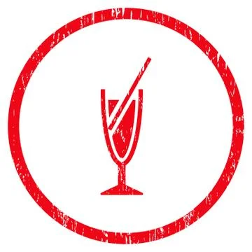 Cocktail Rounded Grainy Texture Icon Illustrazione stock