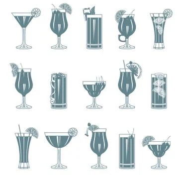 Cocktail set Stock Illustration