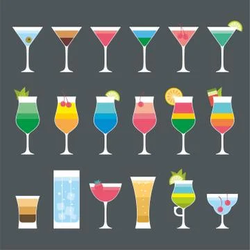 Cocktail set Stock Illustration
