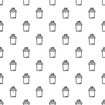 Cocktail shaker bar tools seamless background pattern Stock Illustration