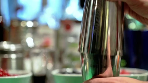 Cocktail Shaker, Bartender | 4K Stock Footage 165410145
