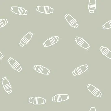 Cocktail shaker bartender line vector seamless pattern Stock Illustration