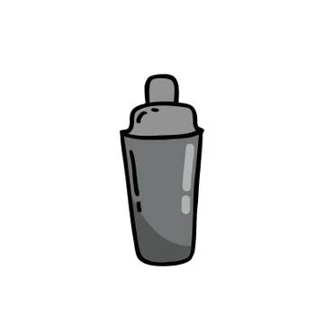 Cocktail shaker doodle icon, vector illustration Illustrazione stock
