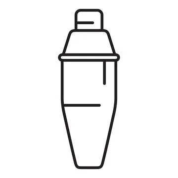 Cocktail shaker ready for mixing drinks and beverages icon 库存插图