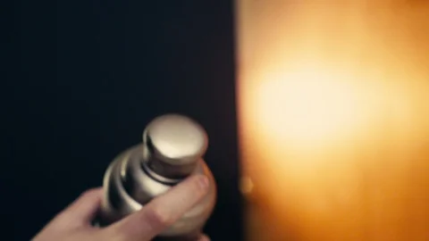 Cocktail Shaker Towards the Camera Stock Footage 97201551