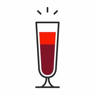 Cocktail shot icon Illustrazione stock
