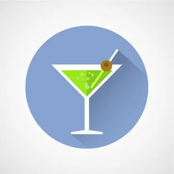 Cocktail simple  icon Stock Illustration