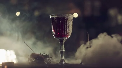 Cocktail with smoke Stock Footage 69993204