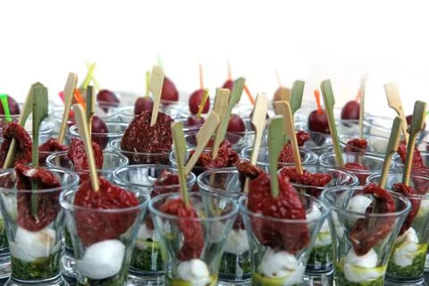Cocktail snacks Stock Photos