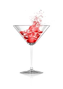 Cocktail splash Stock Illustration