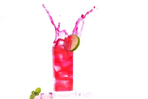 Cocktail splashing Stock Photos