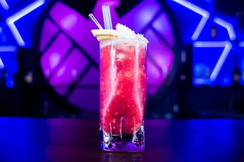 Cocktail stands on the table 库存照片