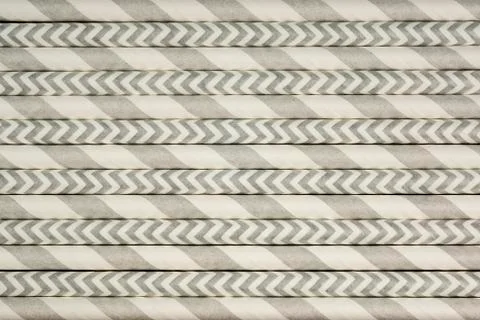 Cocktail straws with geometric patterns, background 스톡 사진