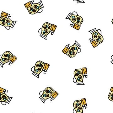 Cocktail summer vector seamless pattern 스톡 일러스트