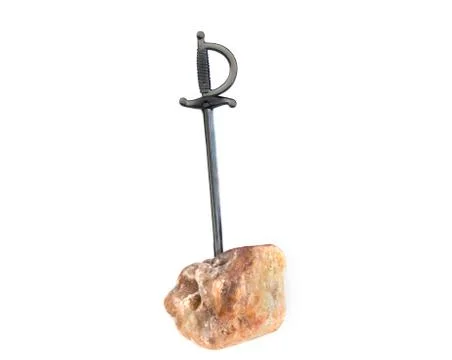 Cocktail sword in the stone Stock Photos