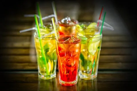 Cocktail on the table Stock Photos