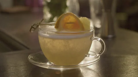 Cocktail with tea Stock-Footage 220852106