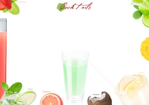 Cocktail template imposition Stock Illustration