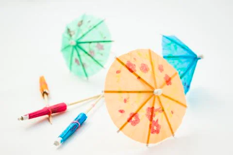 Cocktail umbrellas Stock Photos