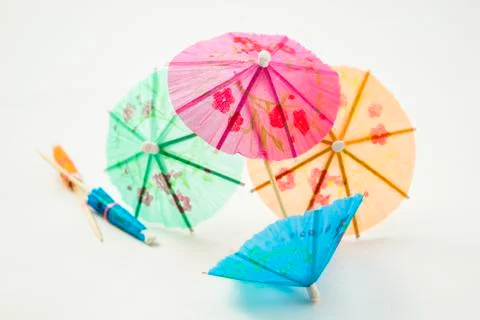 Cocktail umbrellas Foto stock