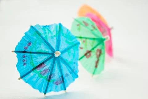 Cocktail umbrellas Stock Photos