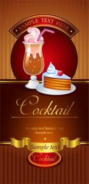 Cocktail vector banner Illustrazione stock