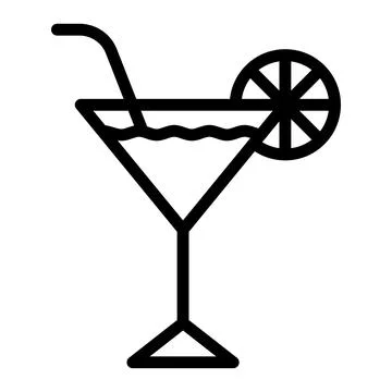Cocktail Vector Icon Design Illustration Illustrazione stock