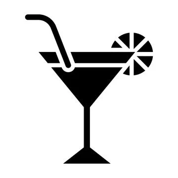 Cocktail Vector Icon Design Illustration Stock Illustration