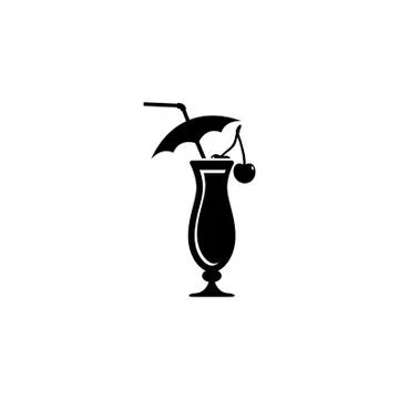 Cocktail vector icon Stock Illustration