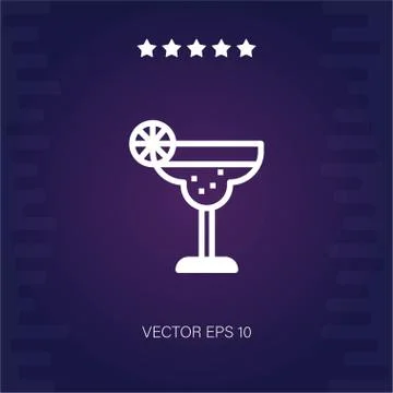 Cocktail vector icon Stock Illustration