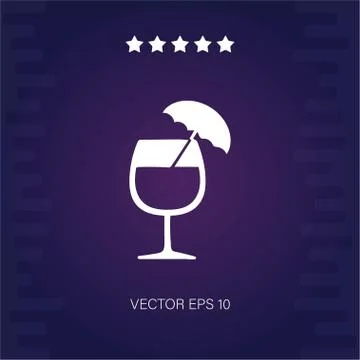 Cocktail vector icon Stock Illustration