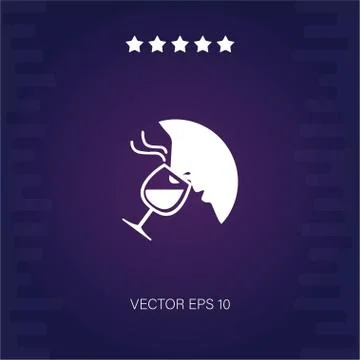 Cocktail vector icon Stock Illustration