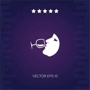 Cocktail vector icon Stock Illustration