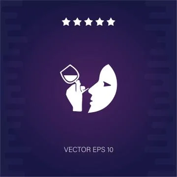 Cocktail vector icon Stock Illustration