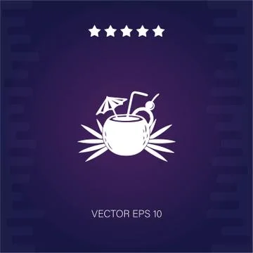 Cocktail vector icon Stock Illustration