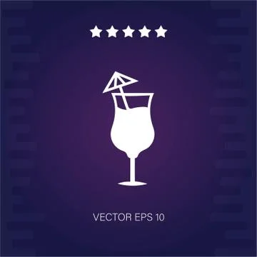 Cocktail vector icon Stock Illustration