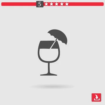 Cocktail vector icon Stock Illustration