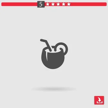 Cocktail vector icon Stock Illustration