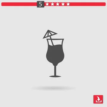 Cocktail vector icon Stock Illustration