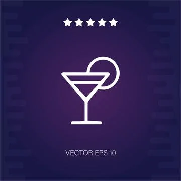 Cocktail vector icon Stock Illustration