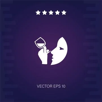 Cocktail vector icon Stock Illustration