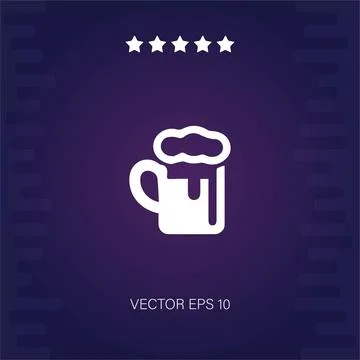 Cocktail vector icon Illustrazione stock