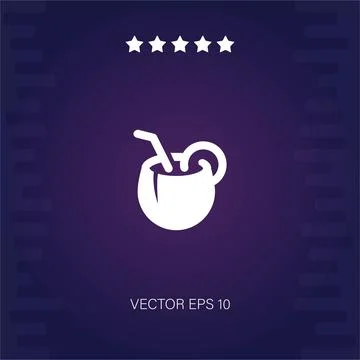 Cocktail vector icon Stock Illustration