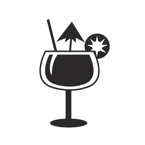 Cocktail vector illustration on white Stock Illustration