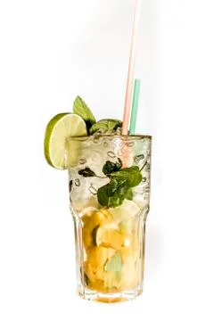 Cocktail on white background Stock Photos