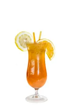 Cocktail on white background Stock Photos