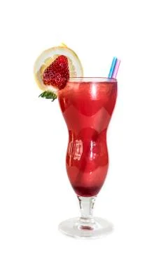 Cocktail on white background Stock Photos