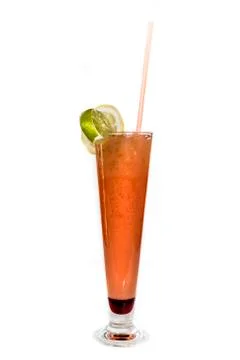 Cocktail on white background Stock Photos