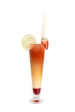 Cocktail on white background Stock Photos